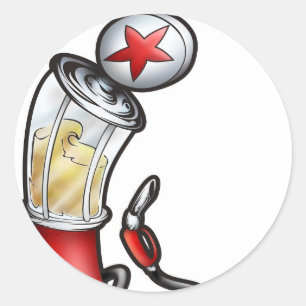 Gas-Pumpe Runder Aufkleber