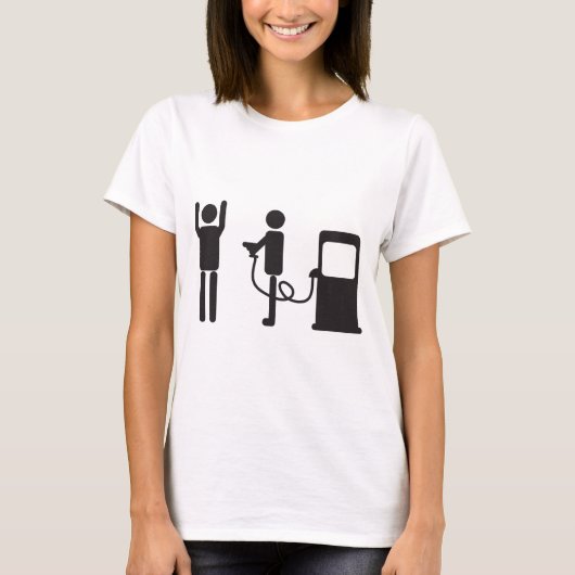 Gas-Pumpen-Raub T-Shirt (Vorderseite)