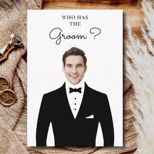 Gas The Groom Brautparty-Spiel Wer hat den Bräutig Dankeskarte