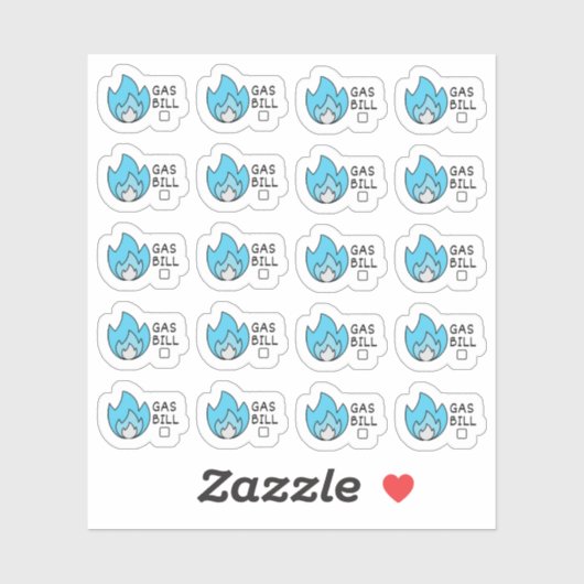 Gas Utility Bill Mini Budgeting Bujo Plananner Aufkleber (Blatt)