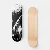 gasa Brett schießt platsch-schwarzes Skateboard (Vorderseite)
