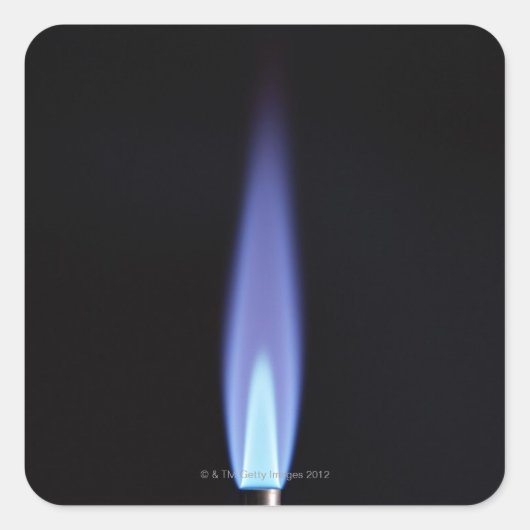 Gasbrenner Quadratischer Aufkleber (Vorderseite)