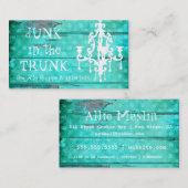 GASCHROMATOGRAPHIE Aqua-Vintages Holz u. Leuchter Visitenkarte (Vorne/Hinten)