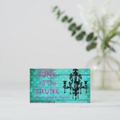 GASCHROMATOGRAPHIE Aqua-Vintages Holz u. Leuchter Visitenkarte (Stehend Vorderseite)