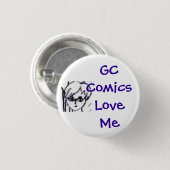 GASCHROMATOGRAPHIE Comic-Liebe ich Button (Vorne & Hinten)