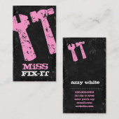 GASCHROMATOGRAPHIE Fräulein Fix It Pink Concrete Visitenkarte (Vorne/Hinten)