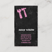 GASCHROMATOGRAPHIE Fräulein Fix It Pink Concrete Visitenkarte (Rückseite)