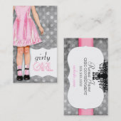 GASCHROMATOGRAPHIE | Girly Mädchen-Puppen-Rosa Visitenkarte (Vorne/Hinten)