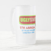 GASCHROMATOGRAPHIE hässlicher Mattglas Bierglas (Vorderseite Links)