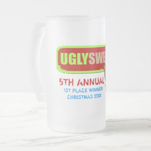 GASCHROMATOGRAPHIE hässlicher Mattglas Bierglas (Vorderseite Links)