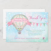 GASCHROMATOGRAPHIE Heißluft-Ballon-erster Dankeskarte (Vorne/Hinten)