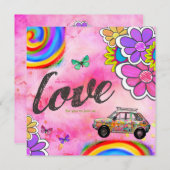 GASCHROMATOGRAPHIE | Hippy gefärbte Krawatte laden Einladung (Vorne/Hinten)