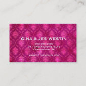 GASCHROMATOGRAPHIE | Leben u. lebendes Damast-Pink Visitenkarte (Rückseite)