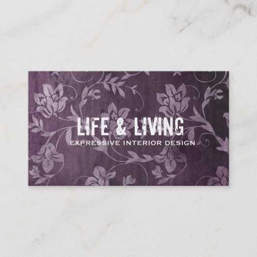 GASCHROMATOGRAPHIE | leidenschaftlich lila Visitenkarte (Vorderseite)