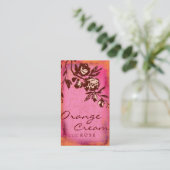 GASCHROMATOGRAPHIE | orange SahneRose Visitenkarte (Stehend Vorderseite)