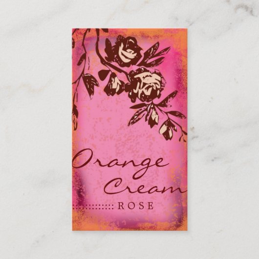 GASCHROMATOGRAPHIE | orange SahneRose Visitenkarte (Vorderseite)