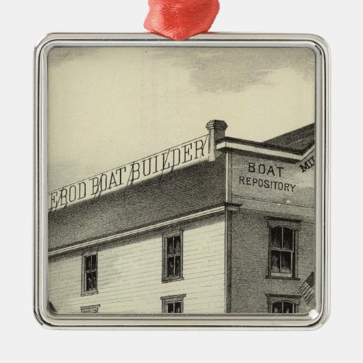 GASCHROMATOGRAPHIE Ormerod, der Boots-Erbauer, Silbernes Ornament (Vorne)