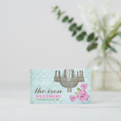 GASCHROMATOGRAPHIE Pastellrosa u. tadellose grüne Visitenkarte (Stehend Vorderseite)