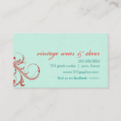 GASCHROMATOGRAPHIE | quälendes Türkis-Rot Visitenkarte (Rückseite)