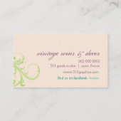 GASCHROMATOGRAPHIE | quälendes TurquoisePurpleLime Visitenkarte (Rückseite)