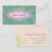 GASCHROMATOGRAPHIE | quälendes TurquoisePurpleLime Visitenkarte (Vorne/Hinten)