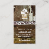 GASCHROMATOGRAPHIE schäbiger Kuchen-Stand-Leuchter Visitenkarte (Rückseite)