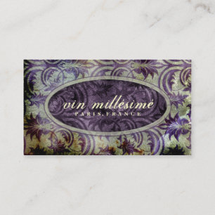 GASCHROMATOGRAPHIE Vin Millésimé goldene lila Visitenkarte