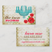 GASCHROMATOGRAPHIE Vintage Rosen-Sahnepunkte Visitenkarte (Vorne/Hinten)