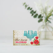 GASCHROMATOGRAPHIE Vintage Rosen-Sahnepunkte Visitenkarte (Stehend Vorderseite)