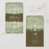 GASCHROMATOGRAPHIE | Vintager Melone-Salbei Visitenkarte (Vorne/Hinten)