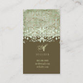 GASCHROMATOGRAPHIE | Vintager Melone-Salbei Visitenkarte (Rückseite)