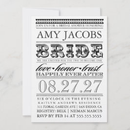 GASCHROMATOGRAPHIE Vintages Brautparty glücklich Einladung