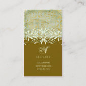 GASCHROMATOGRAPHIE | Vintages Melone-Gold Visitenkarte (Rückseite)