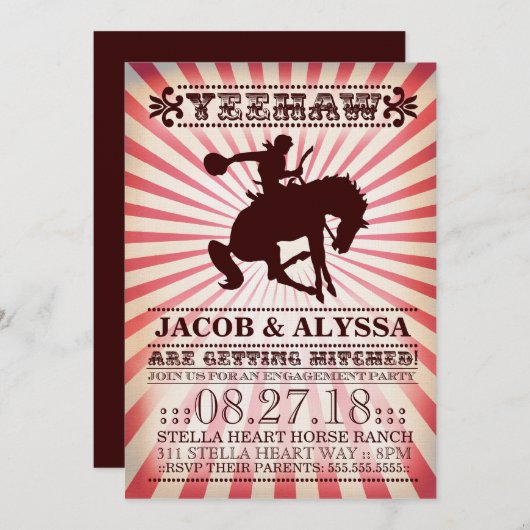 GASCHROMATOGRAPHIE Yeehaw Einladung (Vorne/Hinten)