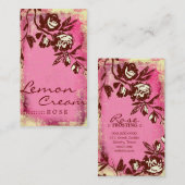 GASCHROMATOGRAPHIE Zitronen-Creme-Rose Visitenkarte (Vorne/Hinten)