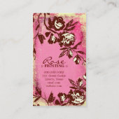 GASCHROMATOGRAPHIE Zitronen-Creme-Rose Visitenkarte (Rückseite)