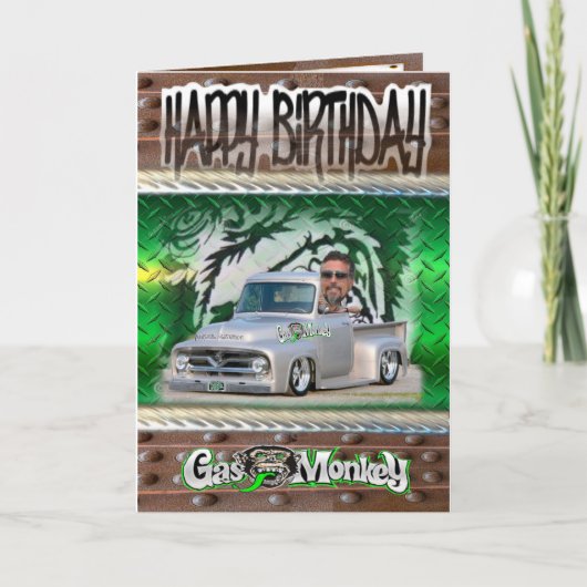 Gase-Affe der Geburtstagskarte Karte (Vorderseite)