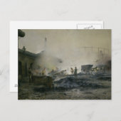 Gasfabrik in Courcelles, 1884 Postkarte (Vorne/Hinten)