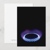 Gasflammkarte (Vorne/Hinten)