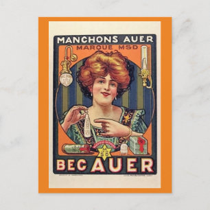 Gasglühstrumpf, Vintage-Werbung Postkarte
