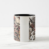 Gashadokuro & Bakeneko - Mythical Beasts Edition Zweifarbige Tasse (Mittel)