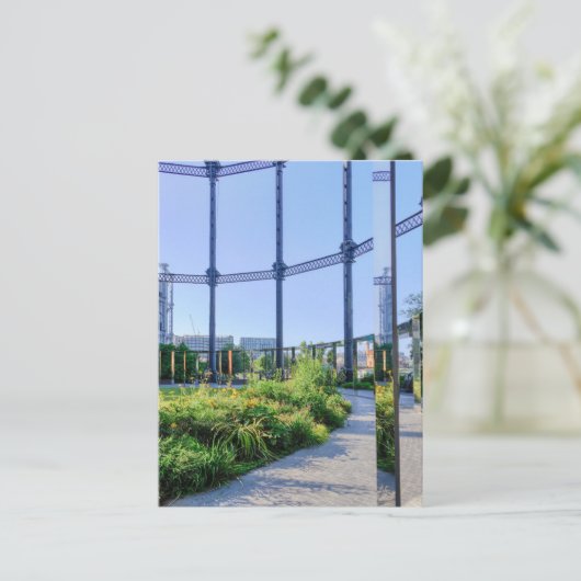 Gasholder Park, Kings Cross, London UK Postcard Postkarte (Stehend Vorderseite)