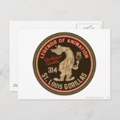 Gashouse Gorillas Logo Feat. Pitcher Postkarte (Vorne/Hinten)