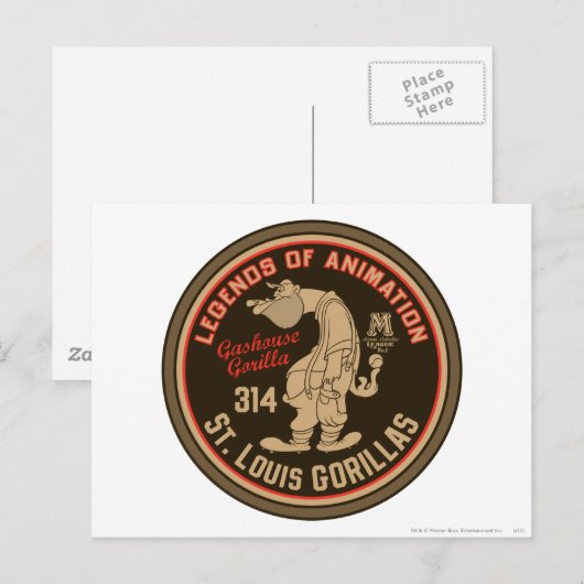 Gashouse Gorillas Logo Feat. Pitcher Postkarte (Vorne/Hinten)