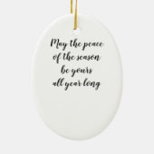 Gaslampe auf schneebedeckter Straße Keramik Ornament (Hinten)