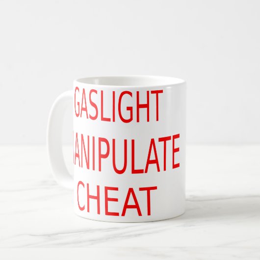 Gaslight Manipulate Cheat Football Jersey Kaffeetasse (Vorderseite Links)