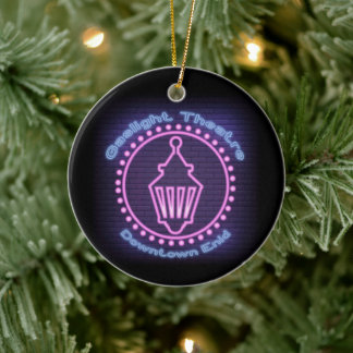 Gaslight Neon Logo Weihnachtsdekoration Keramik Ornament