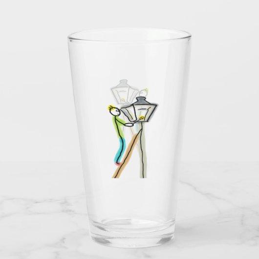 Gaslighting Stickman Glas (Rückseite)