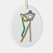 Gaslighting Stickman Keramik Ornament (Rechts)