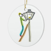 Gaslighting Stickman Keramik Ornament (Links)